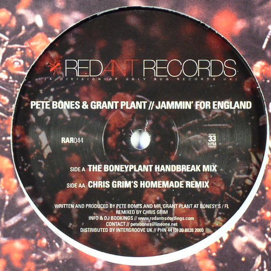 Pete Bones & Grant Plant : Jammin' For England (12")