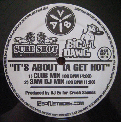 DJ EV : It's About Ta Get Hot (12", Club)