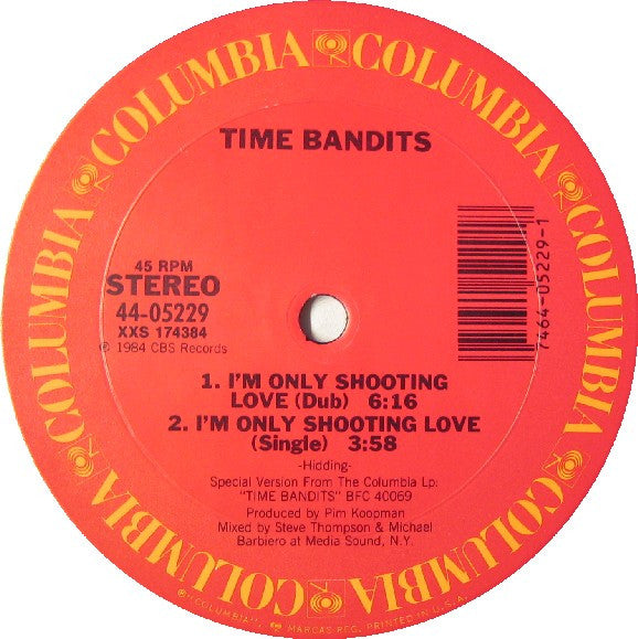 Time Bandits : I'm Only Shooting Love (12", Maxi)