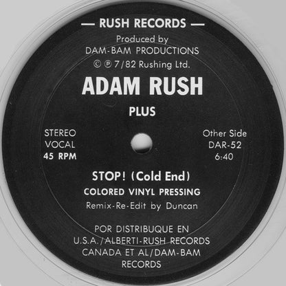 Adam Rush : Love Is In The Air / Stop! (12", Single, cle)