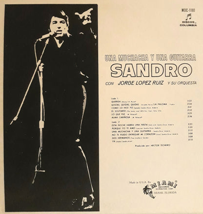 Sandro (25) : Una Muchacha Y Una Guitarra (LP)