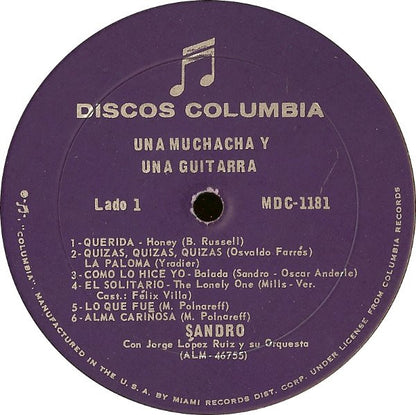 Sandro (25) : Una Muchacha Y Una Guitarra (LP)