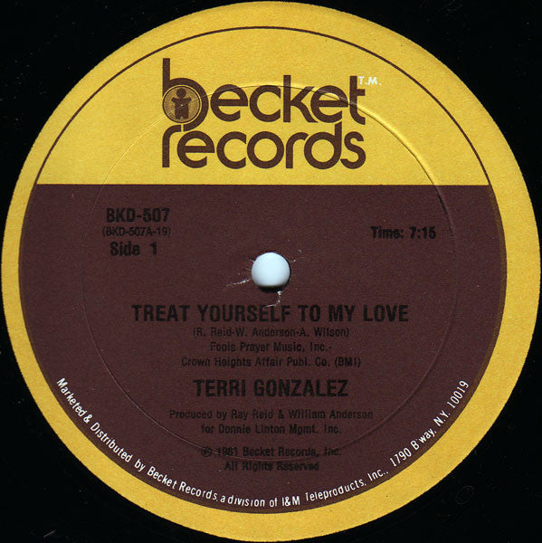 Terri Gonzalez : Treat Yourself To My Love (12", Single)