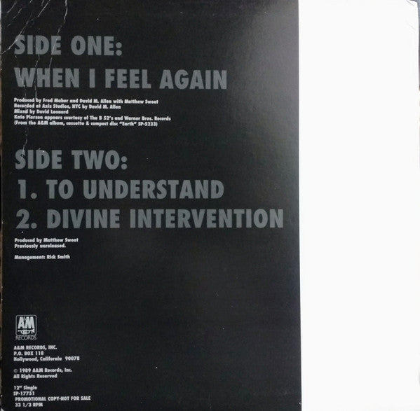 Matthew Sweet : When I Feel Again (12", Promo)