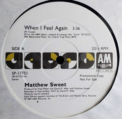 Matthew Sweet : When I Feel Again (12", Promo)