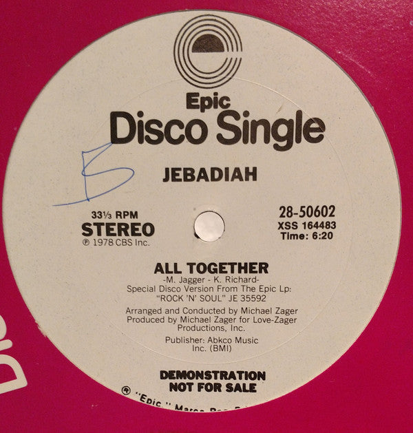 Jebadiah : All Together (12", Promo)