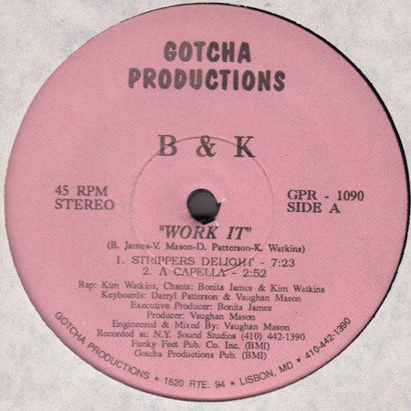 B&K (2) : Work It (12")