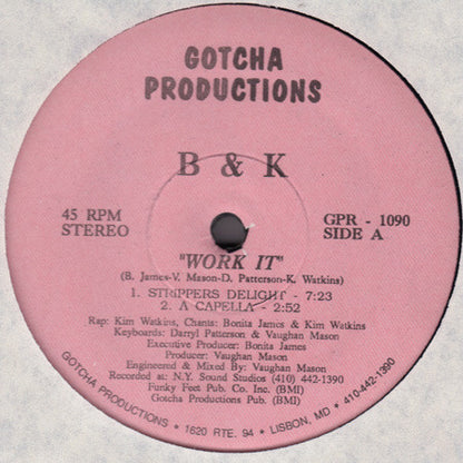 B&K (2) : Work It (12")