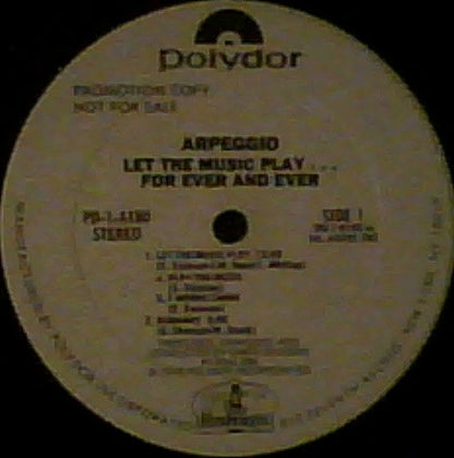 Arpeggio (2) : Let The Music Play ... (LP, Album, Promo)