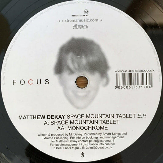 Matthew Dekay : Space Mountain Tablet E.P. (12", EP)