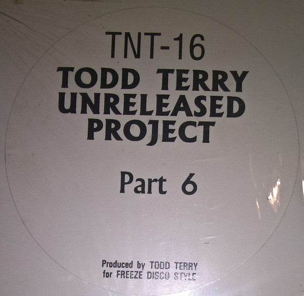 Todd Terry : Unreleased Project Part 6 (12")