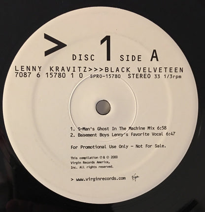 Lenny Kravitz : Black Velveteen (2x12", Promo)