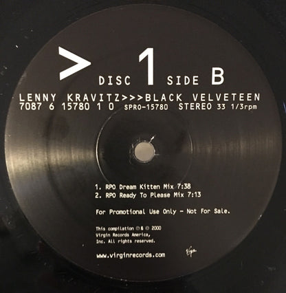 Lenny Kravitz : Black Velveteen (2x12", Promo)