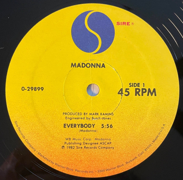 Madonna : Everybody (12", Spe)