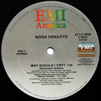 Nona Hendryx : Why Should I Cry? (Extended Version) (12", Single)