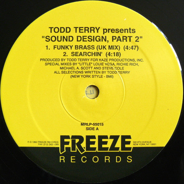 Todd Terry Presents Sound Design : Sound Design Part II (2xLP)