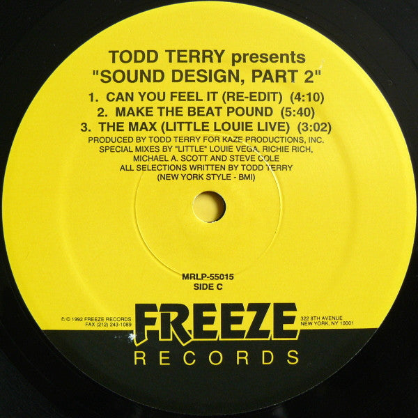 Todd Terry Presents Sound Design : Sound Design Part II (2xLP)