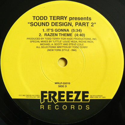 Todd Terry Presents Sound Design : Sound Design Part II (2xLP)