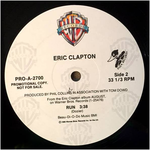 Eric Clapton : Run (12", Promo)