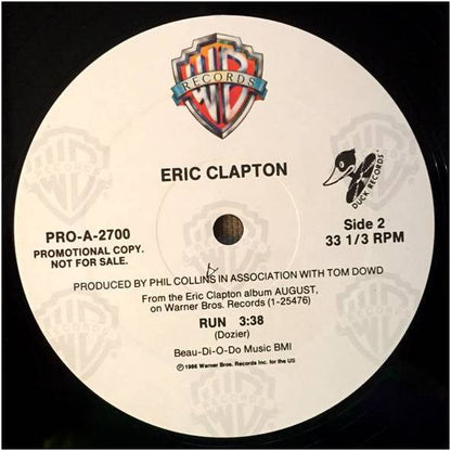 Eric Clapton : Run (12", Promo)