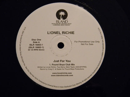 Lionel Richie : Just For You - The Dance Remixes (2x12", Promo)