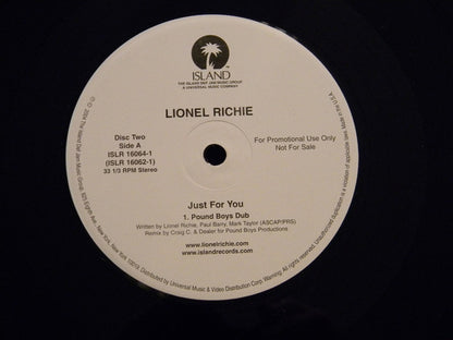 Lionel Richie : Just For You - The Dance Remixes (2x12", Promo)