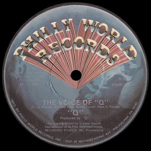 "Q"* : The Voice Of "Q" (12")