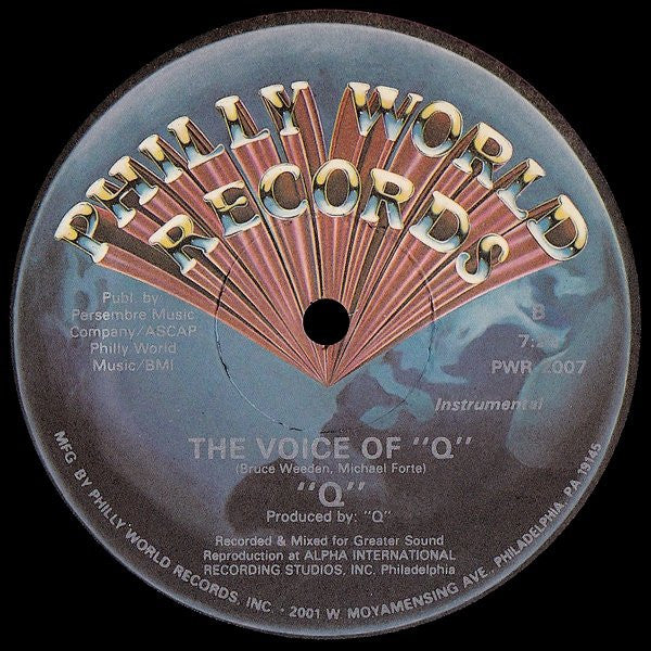 "Q"* : The Voice Of "Q" (12")