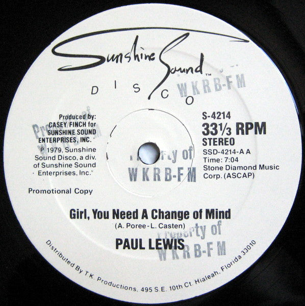 Paul Lewis : Girl, You Need A Change Of Mind / Inner City Blues (12", Promo)