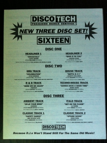 Various : DiscoTech Sixteen (3x12", Comp, Promo)