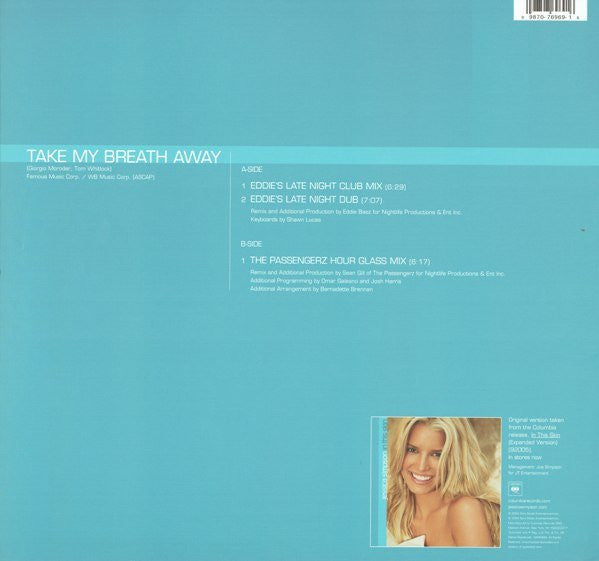 Jessica Simpson : Take My Breath Away (12" Remixes) (12")