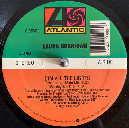 Laura Branigan : Dim All The Lights (The Stonebridge Mixes) (12", Single)