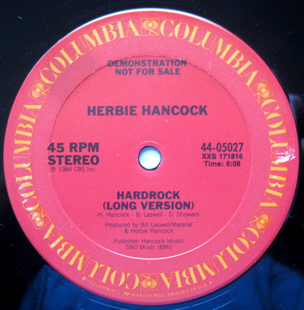 Herbie Hancock : Hardrock (12", Promo)