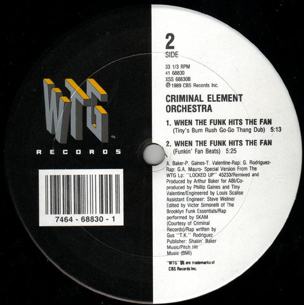 Criminal Element Orchestra : When The Funk Hits The Fan (12")