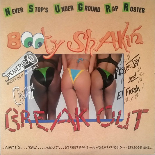 Various : Never Stop's Under Ground Rap Roster - Booty Shakin' Breakout (LP, Comp)