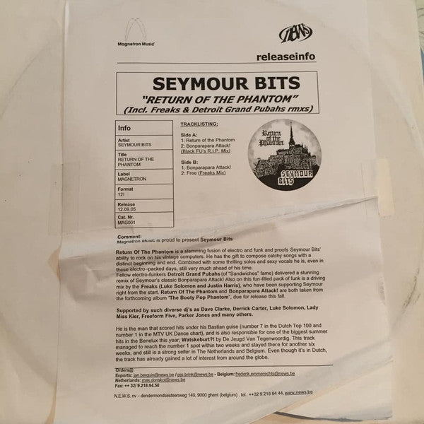 Seymour Bits : Return Of The Phantom (12", Promo, W/Lbl)