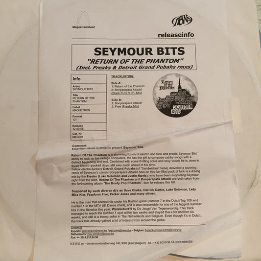 Seymour Bits : Return Of The Phantom (12", Promo, W/Lbl)