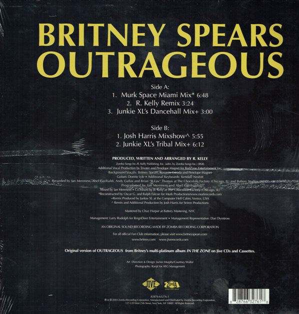 Britney Spears : Outrageous (Remixes) (12")