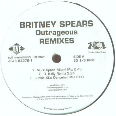 Britney Spears : Outrageous (Remixes) (12")