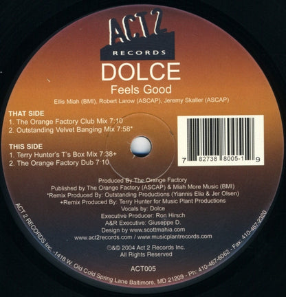 Dolce : Feels Good (12")