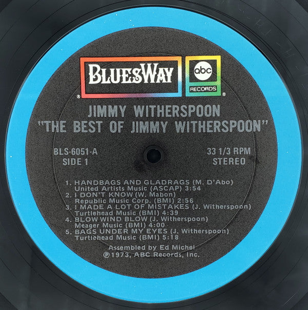 Jimmy Witherspoon : The Best Of Jimmy Witherspoon (LP, Comp, Ter)