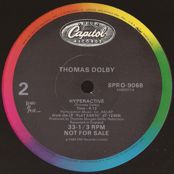 Thomas Dolby : Hyperactive (12", Promo)