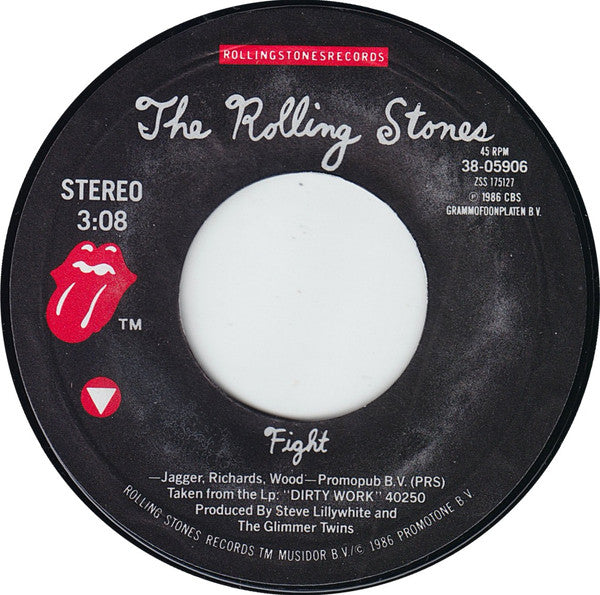 The Rolling Stones : One Hit (To The Body) (7", Single, Styrene, Car)