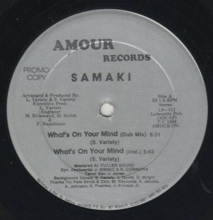 Samaki : What's On Your Mind (12", Promo)