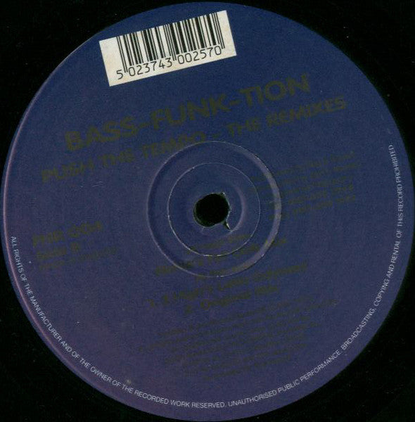 BASS-FUNK-TION : Push The Tempo - The Remixes (12")