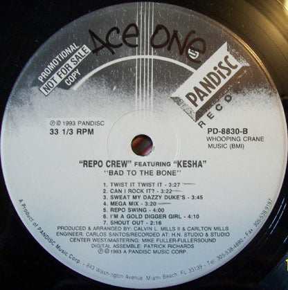 Repo Crew : Bad To The Bone (LP, Album, Promo)