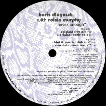 Boris Dlugosch With Roisin Murphy* : Never Enough (2x12")