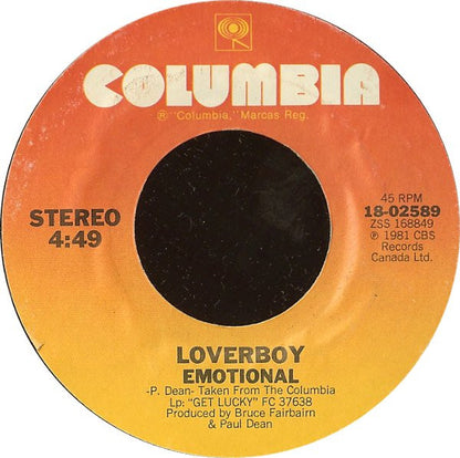Loverboy : Working For The Weekend (7", Single, Styrene)