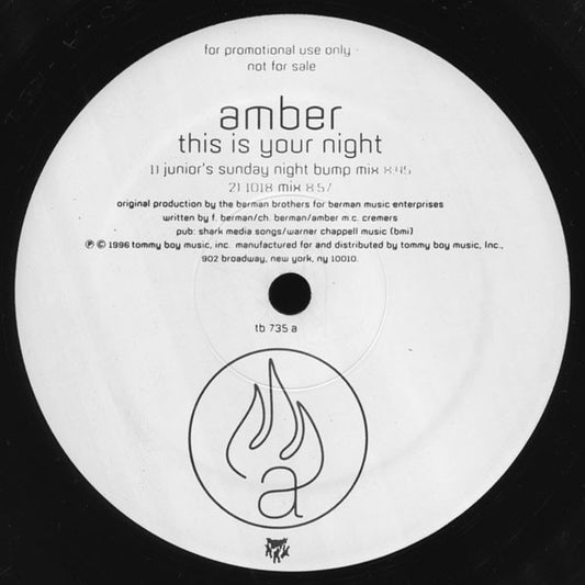 Amber : This Is Your Night (12", Promo)