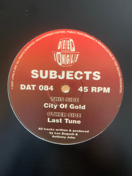 Subjects (5) : City Of Gold / Last Tune (12")